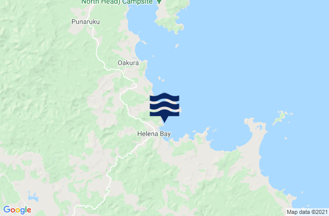 Karte der Gezeiten Ngawai Bay, New Zealand