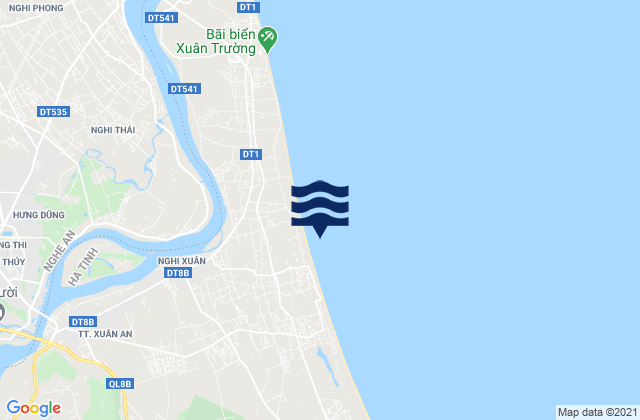 Karte der Gezeiten Nghi Xuân, Vietnam