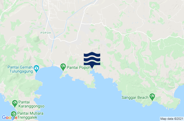 Karte der Gezeiten Nglengkong, Indonesia