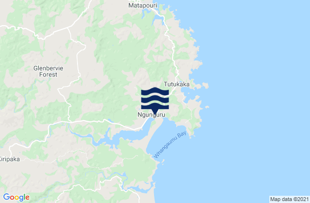 Karte der Gezeiten Ngunguru, New Zealand