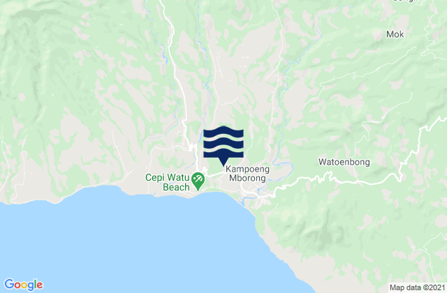 Karte der Gezeiten Ngusu, Indonesia