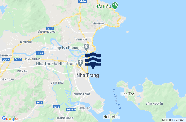 Karte der Gezeiten Nha Trang, Vietnam