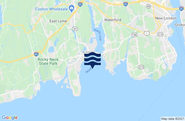 Karte der Gezeiten Niantic Bay, United States