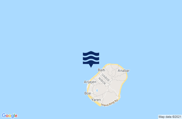 Karte der Gezeiten Nibok District, Nauru