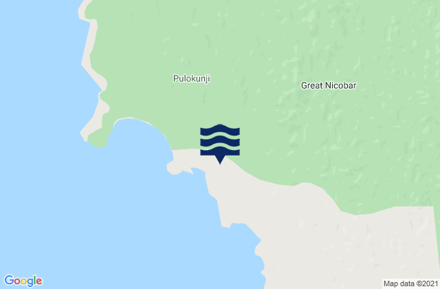 Karte der Gezeiten Nicobar, India