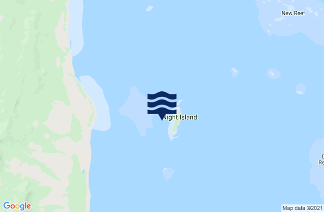 Karte der Gezeiten Night Island, Australia