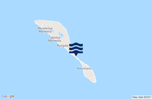 Karte der Gezeiten Nikunau, Kiribati