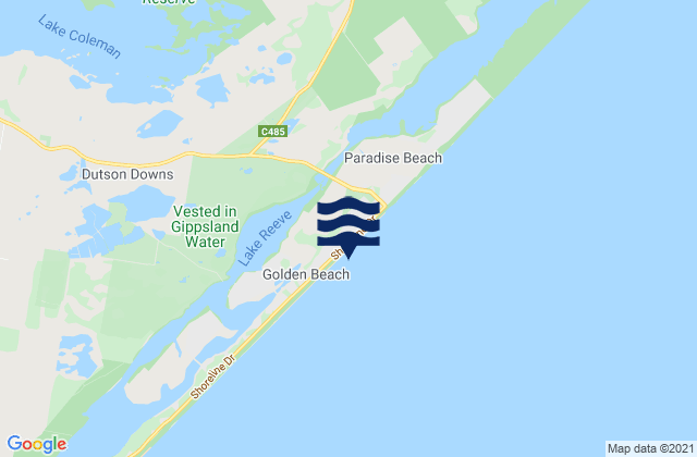 Karte der Gezeiten Ninety Mile Beach, Australia