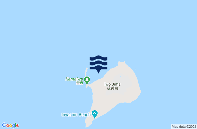 Karte der Gezeiten Nishi Iwo Jima Kazan Retto, Northern Mariana Islands