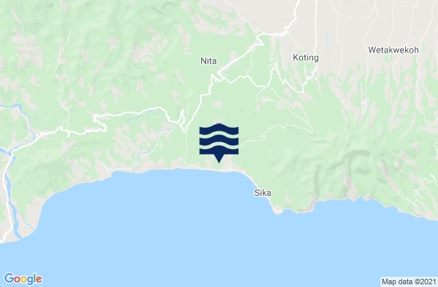 Karte der Gezeiten Nita, Indonesia