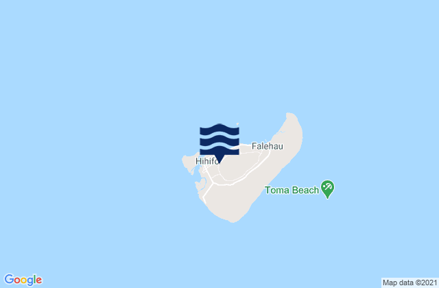Karte der Gezeiten Niuas, Tonga
