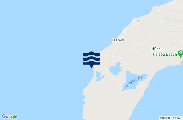 Karte der Gezeiten Nonopapa Niihau Island, United States