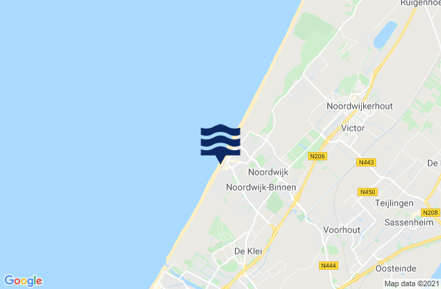 Karte der Gezeiten Noordwijk aan Zee, Netherlands