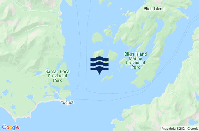 Karte der Gezeiten Nootka Sound, Canada