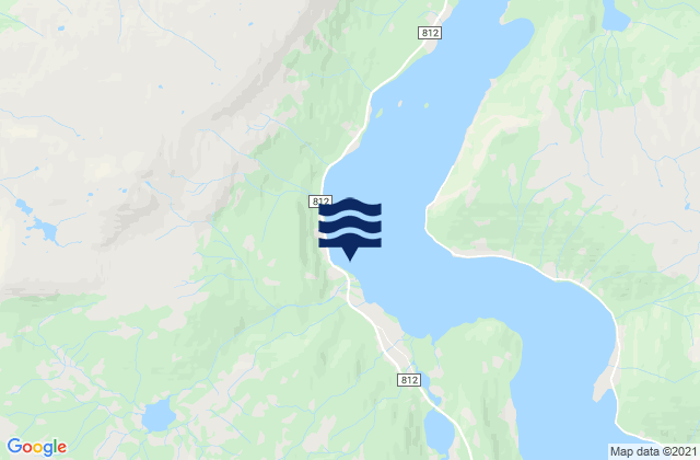 Karte der Gezeiten Nordland Fylke, Norway