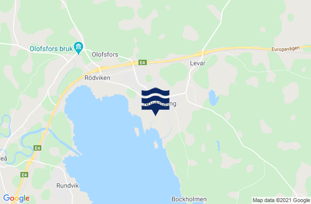 Karte der Gezeiten Nordmaling, Sweden