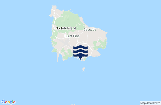 Karte der Gezeiten Norfolk Island