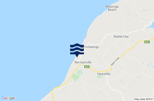 Karte der Gezeiten Normanville, Australia