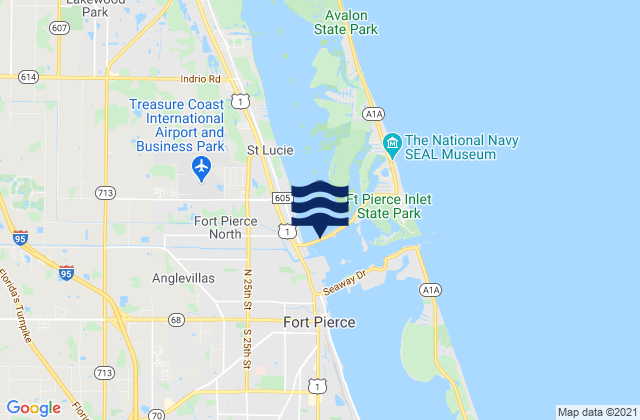 Karte der Gezeiten North Beach Causeway, United States