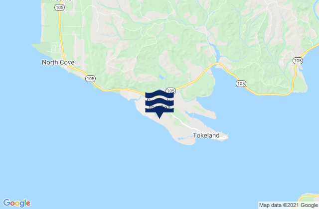 Karte der Gezeiten North Cove, United States