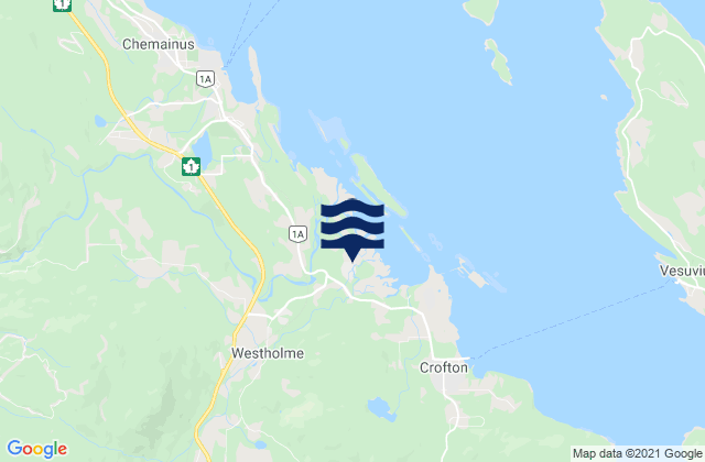 Karte der Gezeiten North Cowichan, Canada