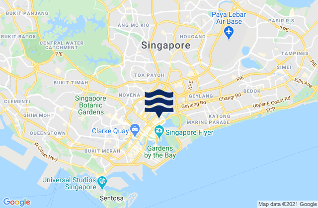 Karte der Gezeiten North East Community Development Region, Singapore
