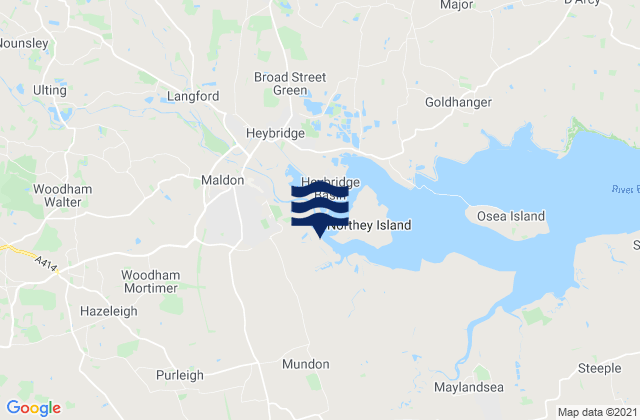Karte der Gezeiten North Fambridge, United Kingdom