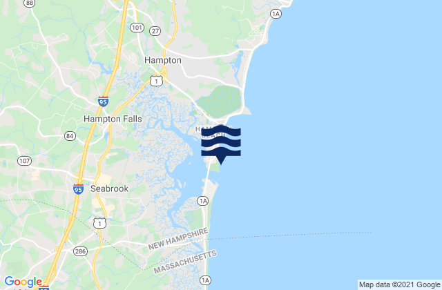 Karte der Gezeiten North Hampton Beach State Park, United States