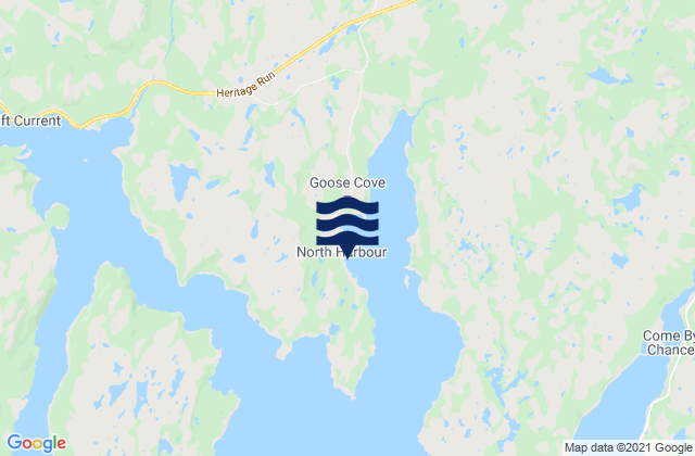 Karte der Gezeiten North Harbour, Canada