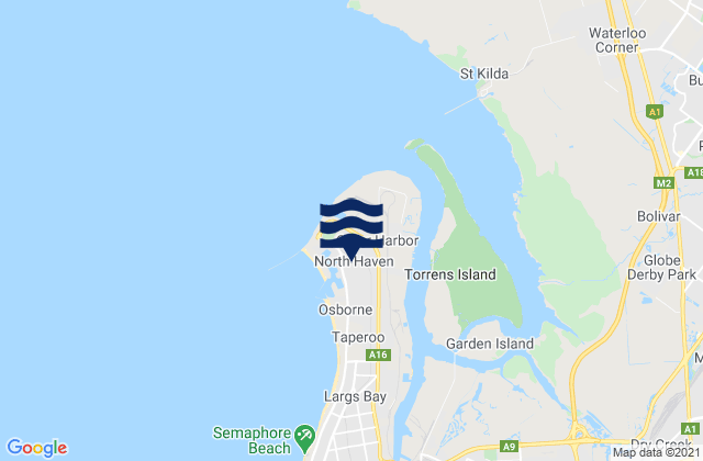 Karte der Gezeiten North Haven, Australia