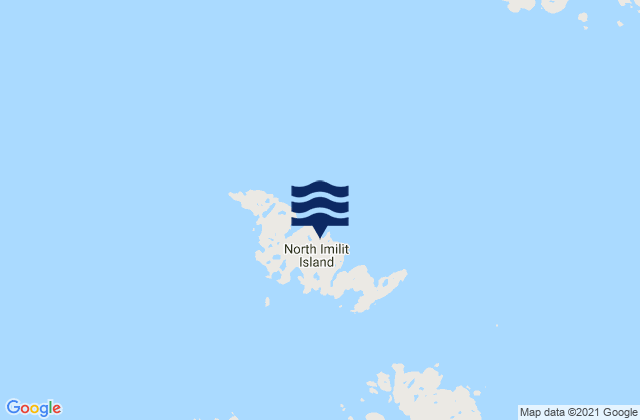 Karte der Gezeiten North Imilit Island, Canada