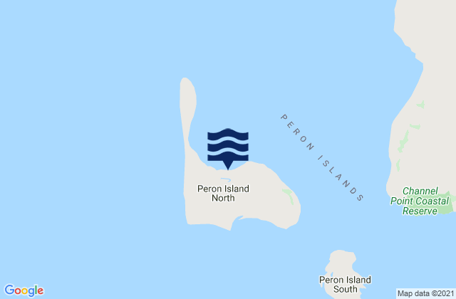 Karte der Gezeiten North Peron Island, Australia