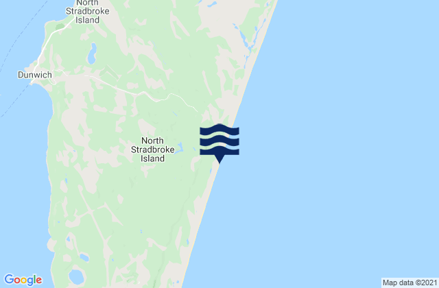 Karte der Gezeiten North Stradbroke Island, Australia