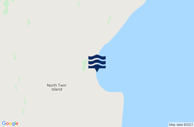 Karte der Gezeiten North Twin Island, Canada