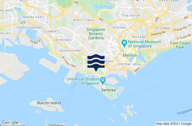 Karte der Gezeiten North West Community Development Council, Singapore