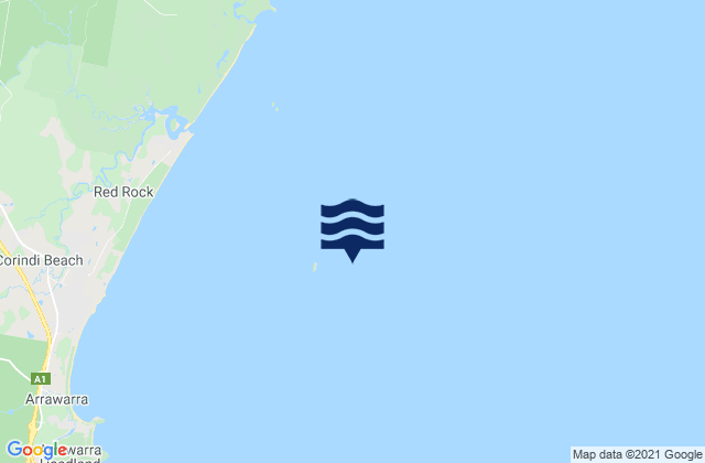 Karte der Gezeiten North West Solitary Island, Australia