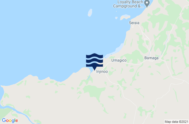 Karte der Gezeiten Northern Peninsula Area, Australia