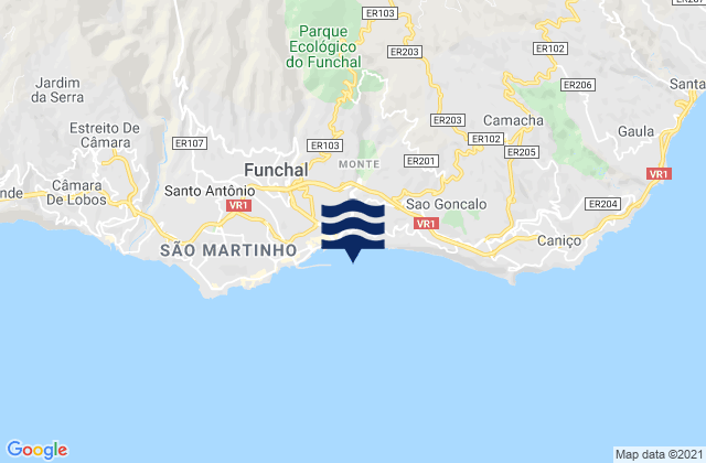 Karte der Gezeiten Nossa Senhora do Monte, Portugal