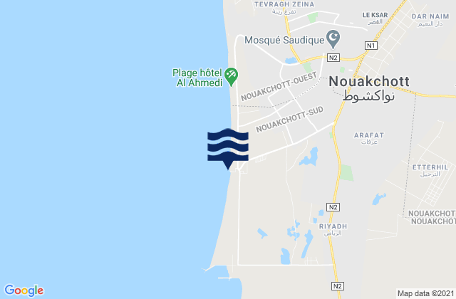 Karte der Gezeiten Nouakchott Pier, Mauritania