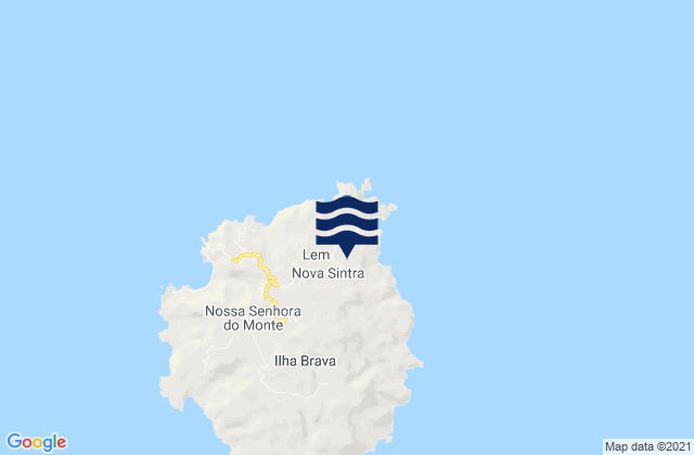 Karte der Gezeiten Nova Sintra, Cabo Verde
