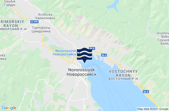 Karte der Gezeiten Novorossiysk, Russia