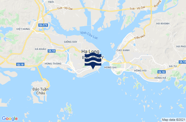 Karte der Gezeiten Novotel Ha Long Bay, Vietnam
