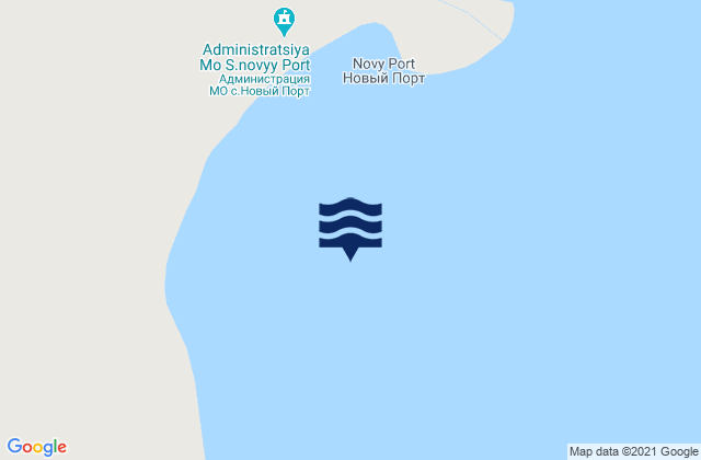 Karte der Gezeiten Novyy Port Obskaya Gulf, Russia