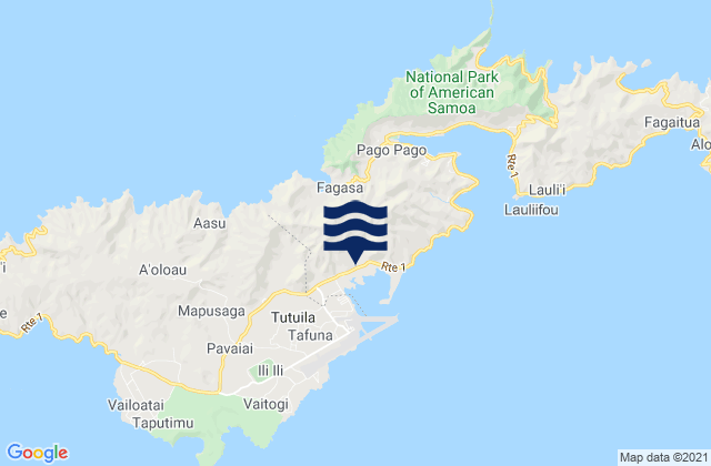 Karte der Gezeiten Nu'uuli, American Samoa