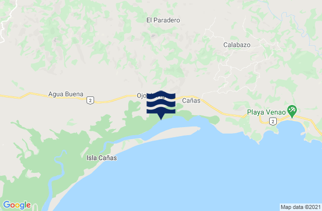Karte der Gezeiten Nuario, Panama