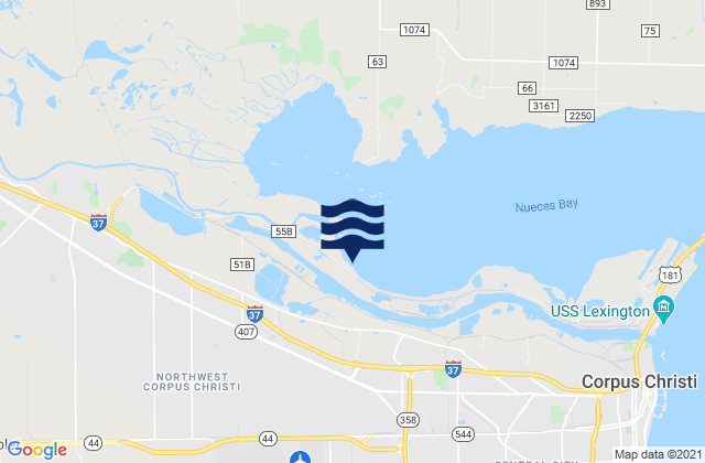 Karte der Gezeiten Nueces Bay, United States