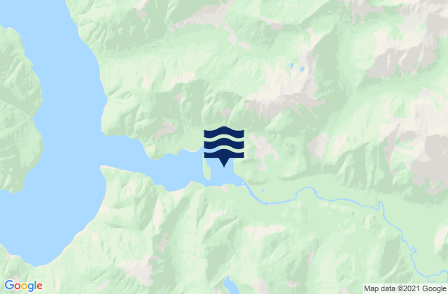 Karte der Gezeiten Nugent Sound, Canada