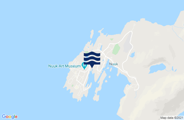 Karte der Gezeiten Nuuk, Greenland