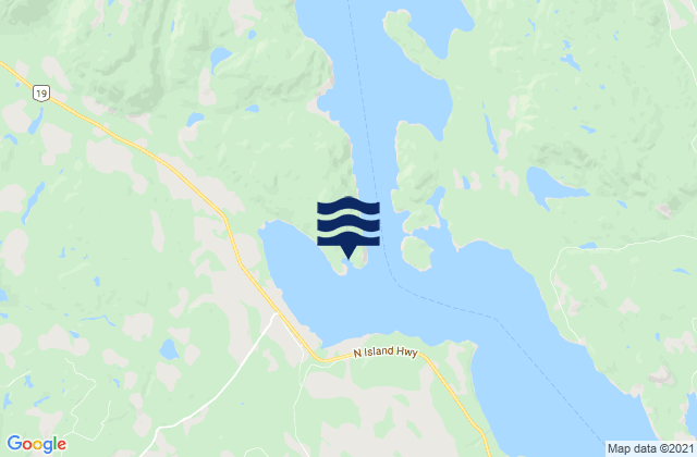Karte der Gezeiten Nymphe Cove, Canada