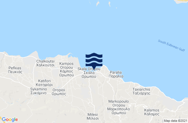Karte der Gezeiten Néa Palátia, Greece